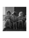 Little Girls Read their Lessons