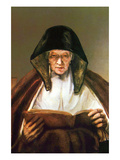 Old Woman  Reading