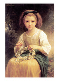 Child Braiding a Crown