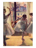 Three Dancers in a Practice Room