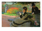 Camille Monet on a Garden Bench
