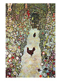 Garden Path with Chickens