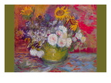 Still-Life with Roses and Sunflowers by Van Gogh