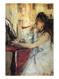 Young Woman Powdering Her Face