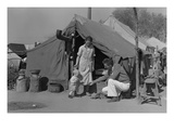 Refugee Family in Migrant Camp