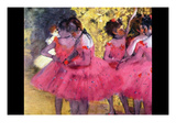 Dancers in Pink Between the Scenes