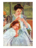 Young Mother Sewing