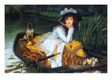 A Young Woman in a Boat