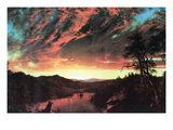 Secluded Landscape in the Sunset