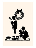 Children Playing with Toys and Checking the Stocking