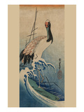 Crane in Waves