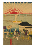 Famous Places in Tokyo: Real View of Takanawa 2 Featuring the Rising Sun