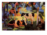 Landscape with Cows and Camels