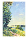 Normandy  Path on the Water  in the Evening at Sahurs