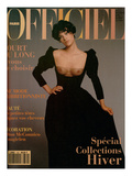 L'Officiel  September 1993 - Magalie dans une Longue Robe Noire d'Yves Saint Laurent
