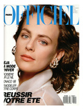 L'Officiel  June 1988 - Laetitia Firmin-Didot Porte un Ensemble de Giorgio Armani