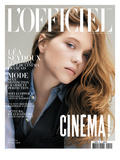 L'Officiel  May 2010 - Léa Seydoux Porte une Chemise en Soie  Ralph Lauren Collection