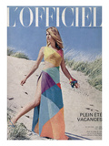 L'Officiel  June 1966 - Robe de Plage de Grès en Pur Lin de Moreau  Jacques
