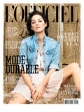 L'Officiel  March 2010 - Marion Cotillard Porte une Robe en Soie  Dior