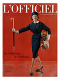 L'Officiel  March 1959 - Tailleur de Christian Dior en Lainage Matignon de Dormeuil