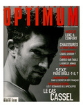 L'Optimum  April-May 1999 - Vincent Cassel Porte un Tee-Shirt Col V en Coton Chiné Calvin Klein