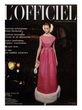 L'Officiel  December 1962 - Robe du Soir d'Yves Saint-Laurent en Tundra d'Abraham