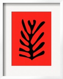 Feuille Noire Sur Fond Rouge  c1947