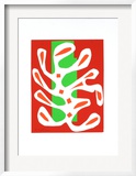 White Alga on red and Green Ground