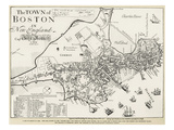 Boston Map  1722
