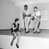 Nat King Cole Rehearses with Marie Bryant and Mel Torme  July 1959