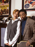 Filmmaker Spike Lee at Home with Wife Tonya Lewis Lee  1994