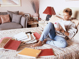 Vanessa Williams  Relaxes While Reading over Movie Scripts  1987