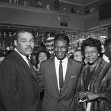 Nat King Cole Is Flanked by Boxing Great Joe Louis and His Wife Rose Morgan