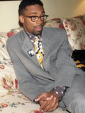 Filmmaker Spike Lee  Wearing a Malcolm X Button  1992