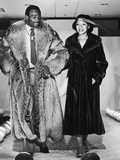 Walter and Connie Payton Model Furs in a Fashion Show Benefiting Better Boys Foundations   1979