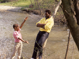 Walter Payton and Son Jarrett  1986
