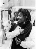 Comedian Whoopi Goldberg with Her Scottish Terrier Otis)