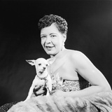 Famed Jazz Singer Billie Holiday with Her Pet Chihuahua 1957