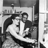 Legendary Jazz Vocalist Billie Holiday and Her Husband Louis Mckay  1956