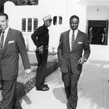 Nat King Cole Attends the Funeral of Comedian Eddie Anderson's Wife Mamie  August 1954