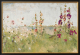 Hollyhocks by the Sea