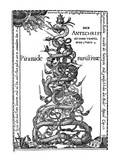 Dutch Satirical Engraving Entitled 'The Papal Pyramid'