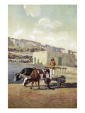 Old Caretta (Cart) pulled by two oxen