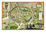 Plan of Canterbury in the 16th Century