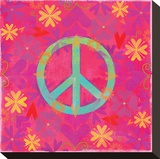 Peace Sign Floral Hearts II
