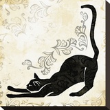 Stretching Burlap Cat