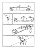 The Little King gets out of his car to carry a load on his head that he se… - New Yorker Cartoon