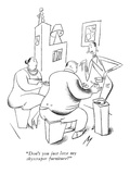 "Don't you just love my skyscraper furniture" - New Yorker Cartoon