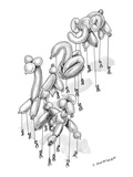 Parade of twisted balloon animals - New Yorker Cartoon