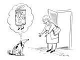 Dog thinks of owner as a can of dog food with legs - New Yorker Cartoon